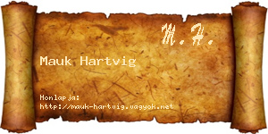 Mauk Hartvig névjegykártya